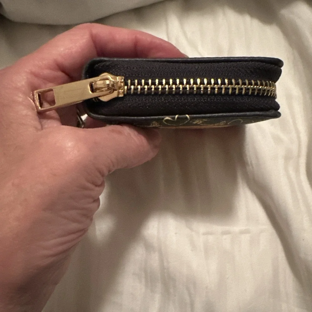 Winnie The Pooh Small Accordion Zipper Wallet For Credit Cards/business Cards